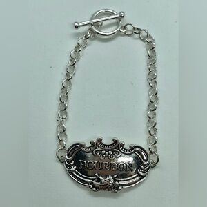 Bourbon Tag Silver-Tone Women’s Bracelet